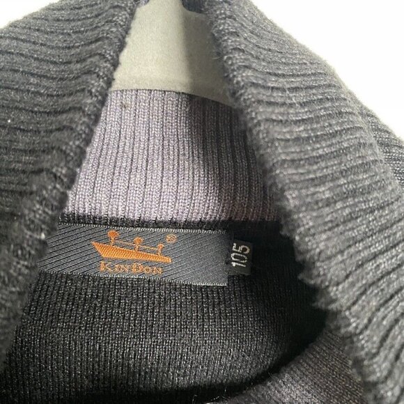 Vintage Kin Don Sweater 1/4 Zip Striped Mock Neck - Picture 3 of 7